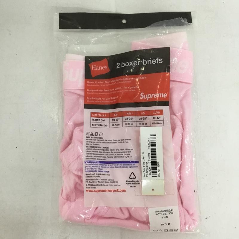 シュプリーム Supreme ファッション小物 ファッション小物 Hanes Boxer Briefs アンダーウェア M ロゴ、文字 桃 / ピンク /  メンズ USED 古着 中古 10140605