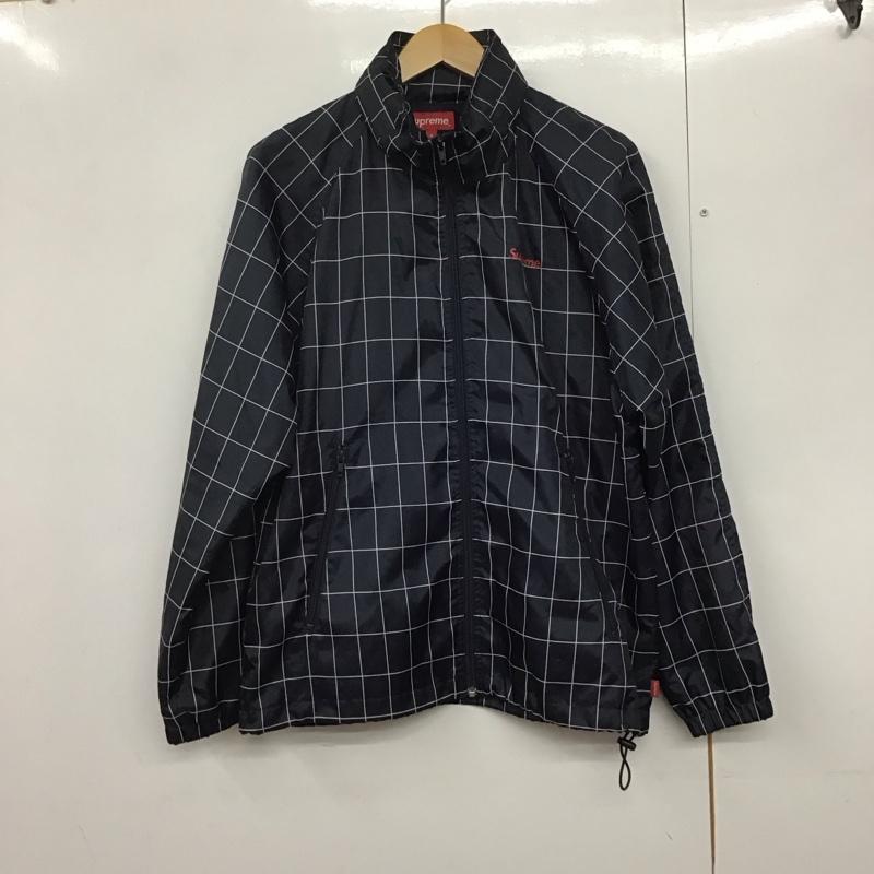 シュプリーム Supreme ジャケット、上着 ジャンパー、ブルゾン 15AW Windbreakerwarmupjacket ナイロンジャケット ジップアップジャケット S チェック 紺 / ネイビー /  メンズ USED 古着 中古 10140988