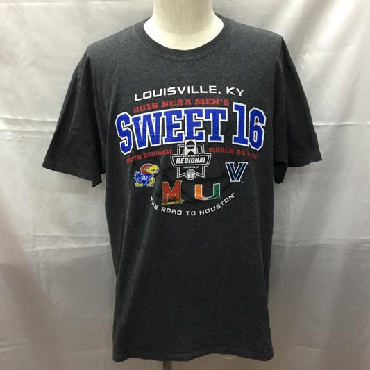 チャンピオン Champion Tシャツ 半袖 半袖カットソー プリントTシャツ クルーネックカットソー 古着 L プリント 灰 / グレー /  メンズ USED 古着 中古 10108265