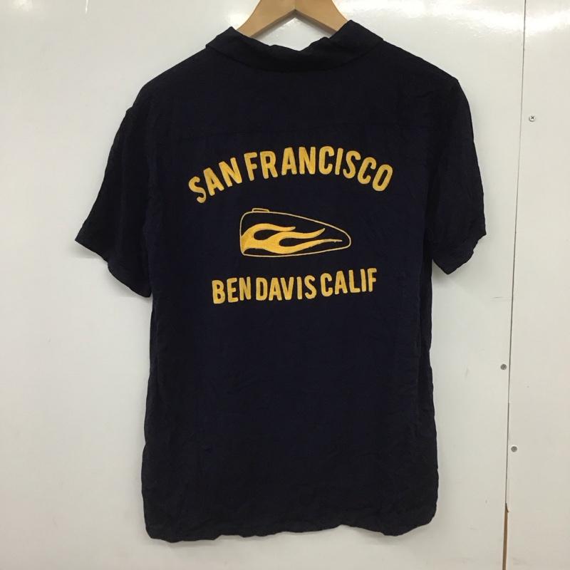 ベンデイビス BEN DAVIS シャツ、ブラウス 半袖 半袖シャツ 無地シャツ ポケットシャツ L ロゴ、文字 紺 / ネイビー /  メンズ USED 古着 中古 10148751