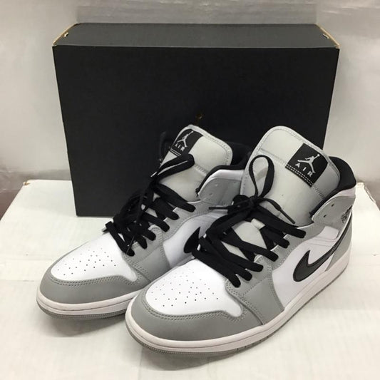 ナイキ NIKE スニーカー スニーカー 554724-092 AIR JORDAN 1 MID 29cm 箱有 29.0cm ロゴ、文字 白 / ホワイト / X 灰 / グレー / X 黒 / ブラック /  メンズ USED 古着 中古 10118202