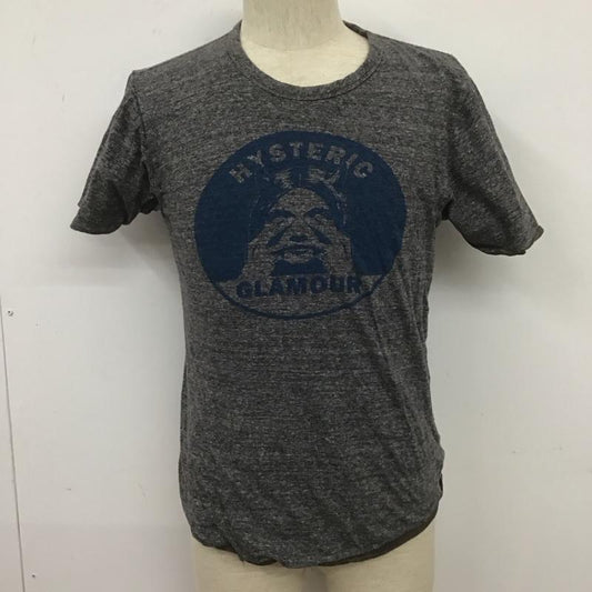 ヒステリックグラマー HYSTERIC GLAMOUR Tシャツ 半袖 半袖カットソー プリントTシャツ クルーネックカットソー リバーシブル M プリント 灰 / グレー /  メンズ USED 古着 中古 10106821
