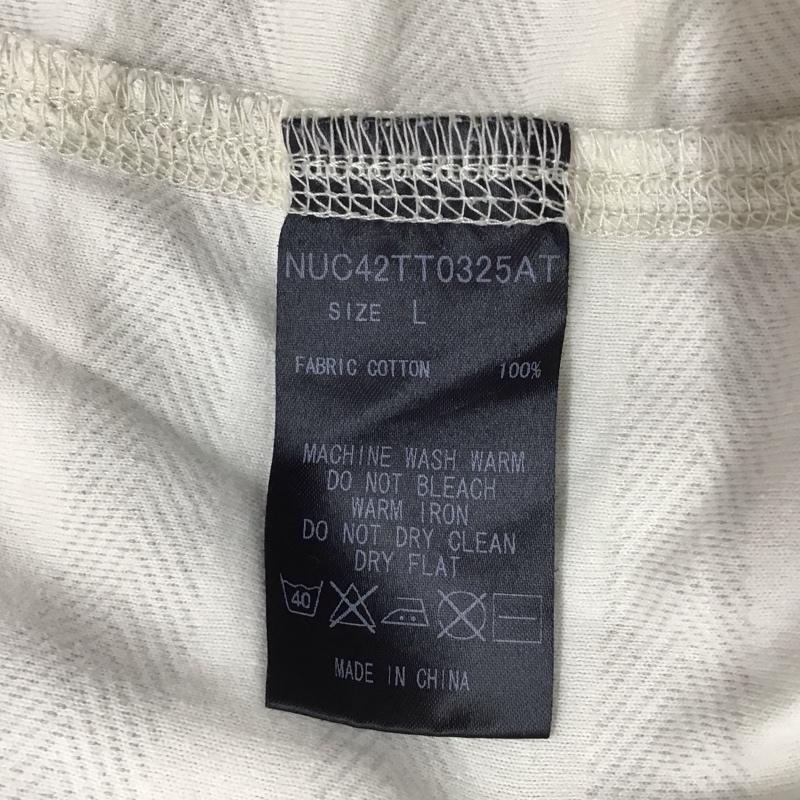 ナノユニバース nano・universe Tシャツ 半袖 半袖カットソー プリントTシャツ クルーネックカットソー L ボーダー柄 ベージュ / ベージュ /  メンズ USED 古着 中古 10116173