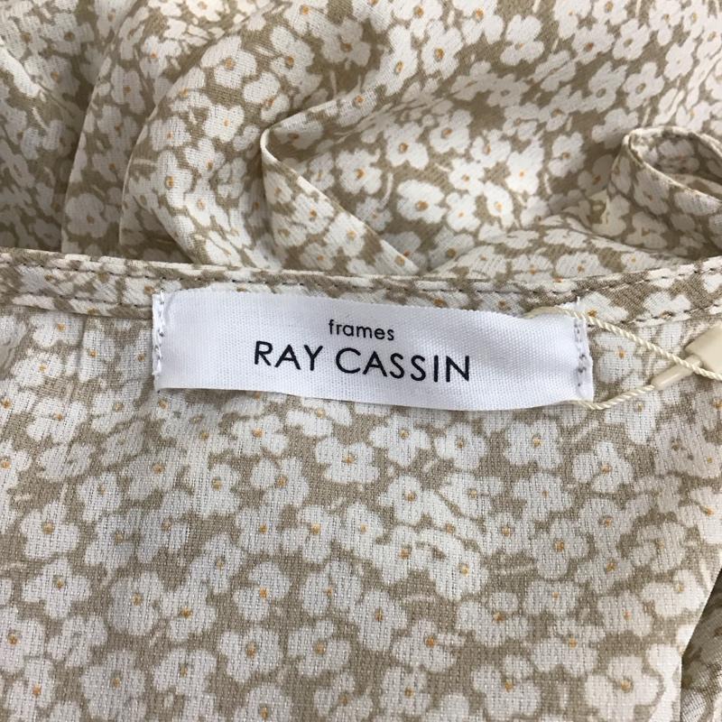 フレームス レイカズン frames RAY CASSIN ワンピース ロングスカート 519-612170 プリーツワンピース 長袖 タグ付き FREE 花柄 ベージュ / ベージュ /  レディース USED 古着 中古 10116202
