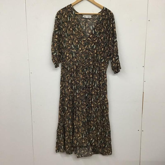 ザラ ZARA ワンピース ロングスカート M 総柄 マルチカラー / マルチカラー /  レディース USED 古着 中古 10137449