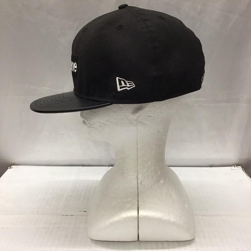 シュプリーム Supreme 帽子 キャップ NEW ERA 12AW レザーバイザー ボックスロゴ ロゴ、文字 黒 / ブラック /  メンズ USED 古着 中古 10114538