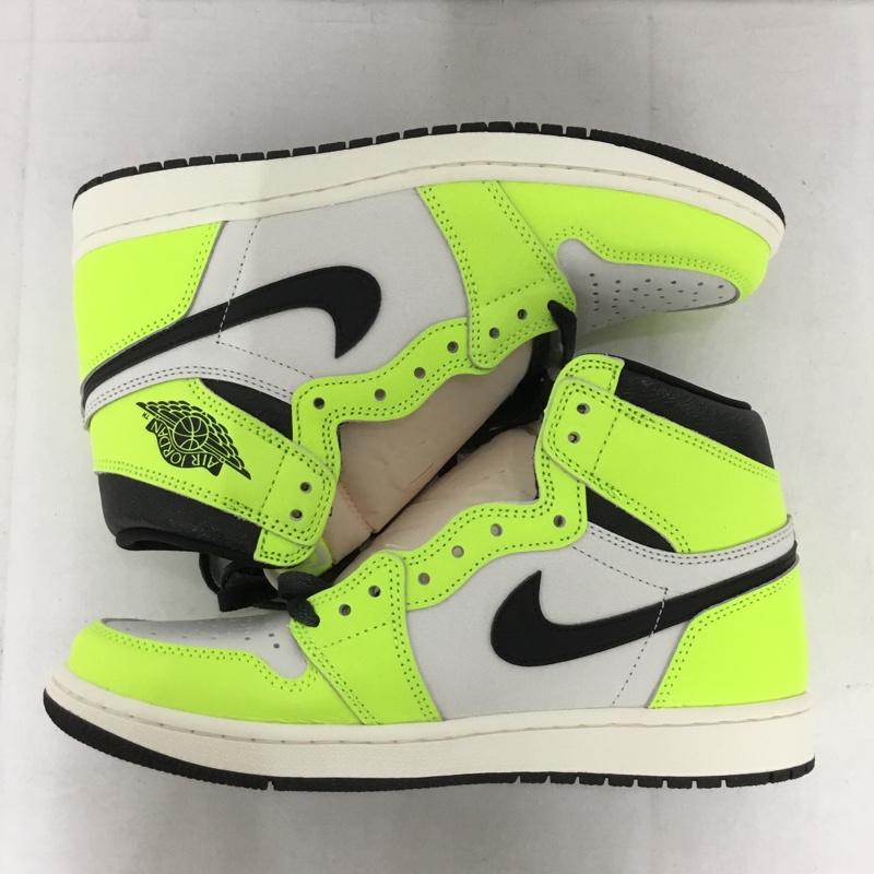 ナイキ NIKE スニーカー スニーカー 555088 702 AIR JORDAN 1 RETRO HIGH OG 27cm 箱有 27.0cm ロゴ、文字 白 / ホワイト / X 黒 / ブラック / X 黄 / イエロー /  メンズ USED 古着 中古 10145880