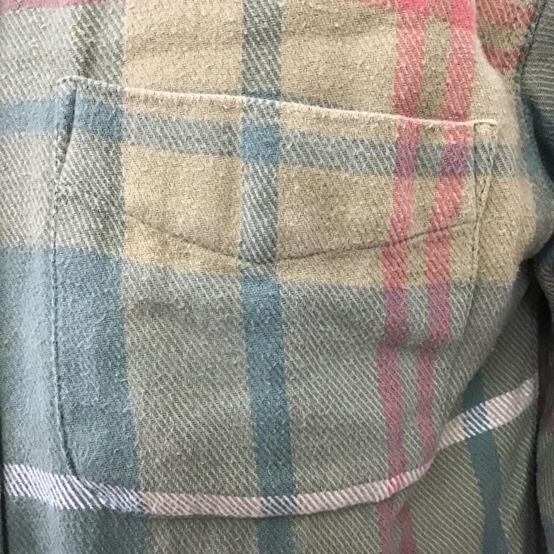 ギャップ GAP シャツ、ブラウス 長袖 ボタンダウン S チェック カーキ / カーキ / X ベージュ / ベージュ / X 白 / ホワイト / X 桃 / ピンク /  メンズ USED 古着 中古 10121343