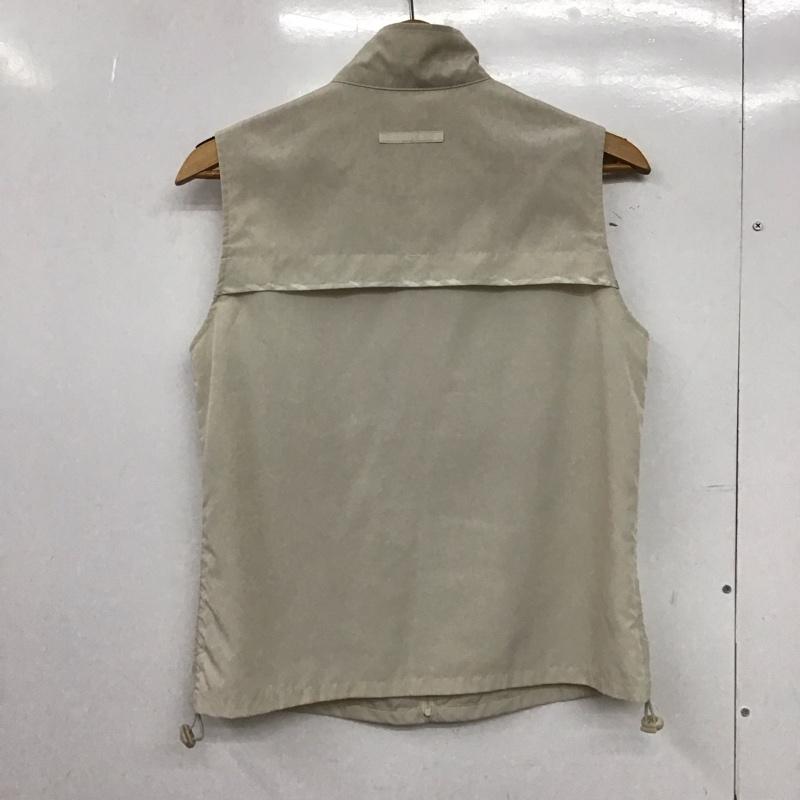 バーバリーゴルフ BURBERRY GOLF ベスト ベスト ジップアップベスト ノースリーブカットソー アウター M ロゴ、文字 アイボリー / アイボリー /  メンズ USED 古着 中古 10149146