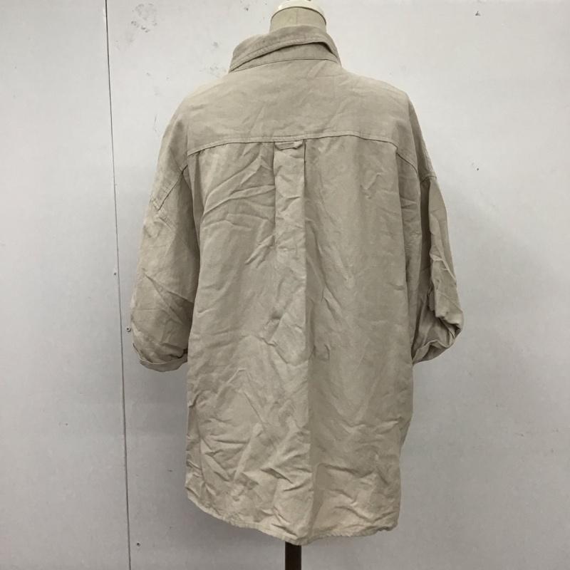 ニコアンド niko and... シャツ、ブラウス 半袖 st93sa12sw CPOビックシャツ M 無地 ベージュ / ベージュ /  レディース USED 古着 中古 10121215