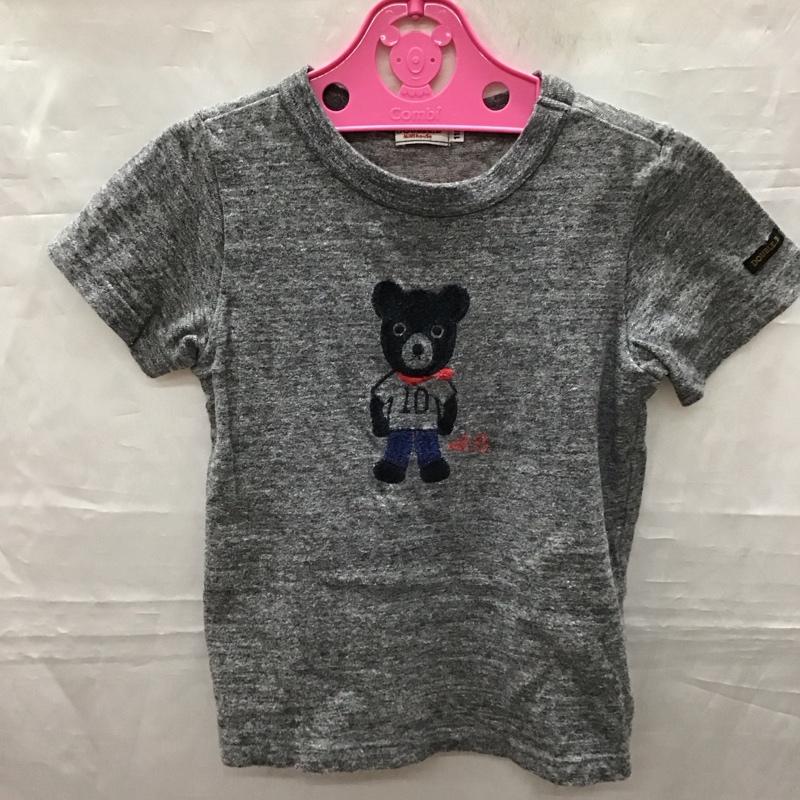 ダブルB Double B Tシャツ 半袖 110cm キッズ クマ 110cm 刺繍 灰 / グレー /  ボーイズ USED 古着 中古 10116908