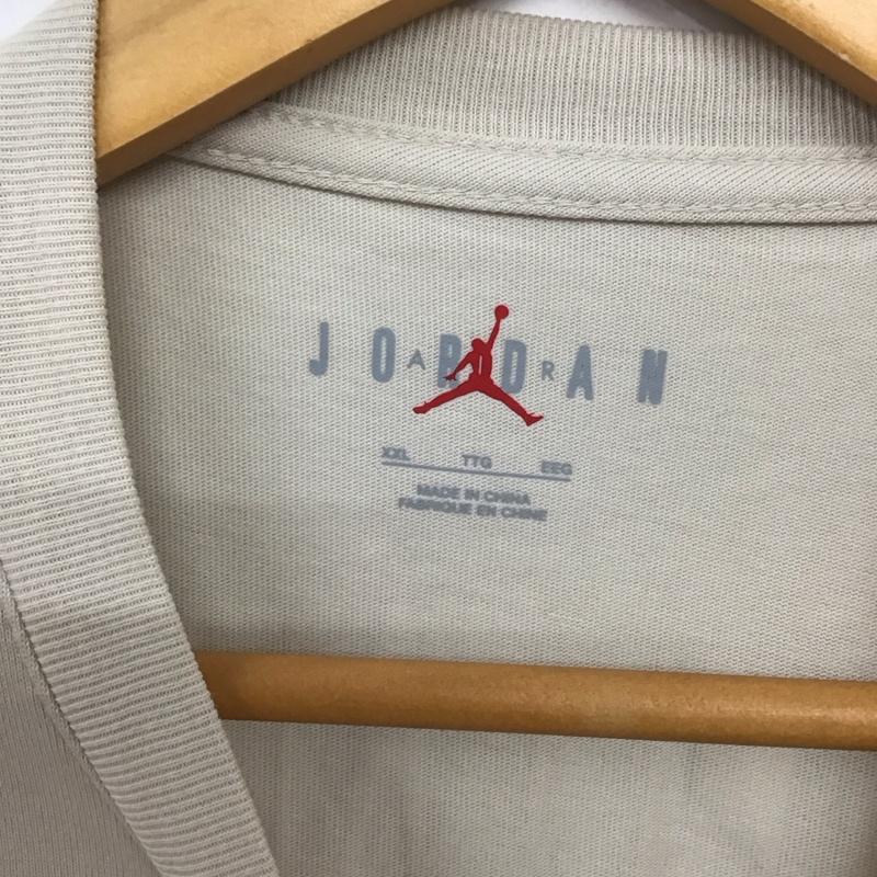 エアジョーダン AIR JORDAN カットソー 長袖 dm0847-104 ジョーダンFLTヘリテージ85L/Sクルー 長袖カットソー プリントTシャツ XXL ロゴ、文字 ベージュ / ベージュ /  メンズ USED 古着 中古 10132712