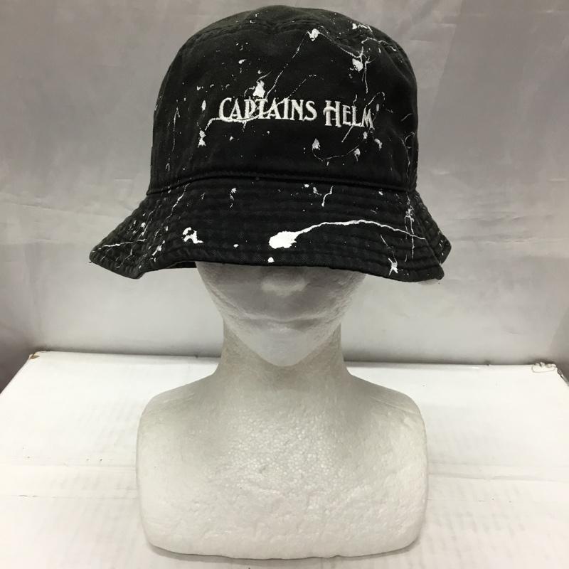キャプテンズヘルム Captains Helm 帽子 ハット バケットハット バケハバケット ペイント ロゴ、文字 黒 / ブラック /  メンズ USED 古着 中古 10113971