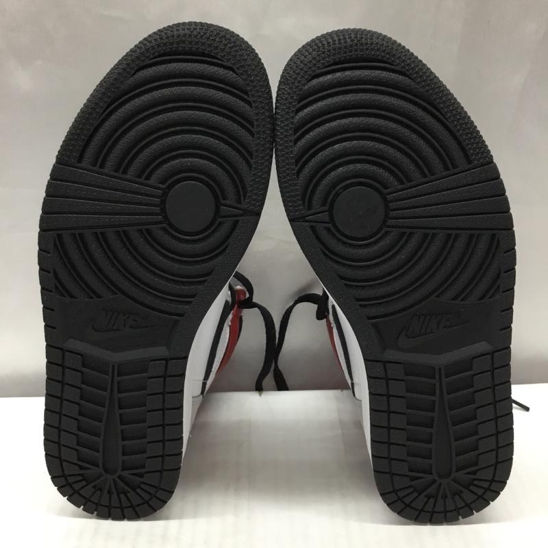 ナイキ NIKE スニーカー スニーカー 555088-126 AIR JORDAN 1 RETRO HIGH OG 27.5cm 箱有 27.5cm ロゴ、文字 白 / ホワイト / X 黒 / ブラック / X 灰 / グレー / X 赤 / レッド /  メンズ USED 古着 中古 10112509