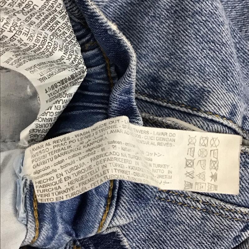 ザラ ZARA パンツ デニム、ジーンズ 5862 059 406 ウエストギャザー ハイウエスト 無地 青 / ブルー /  レディース USED 古着 中古 10109725
