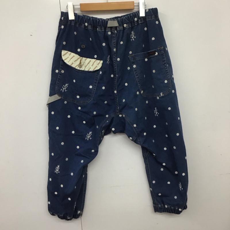 グラミチ GRAMICCI パンツ デニム、ジーンズ b1582cfp956 クロップドパンツ デニムパンツ ワイドパンツ 2 ロゴ、文字 インディゴ / インディゴ /  メンズ USED 古着 中古 10140125