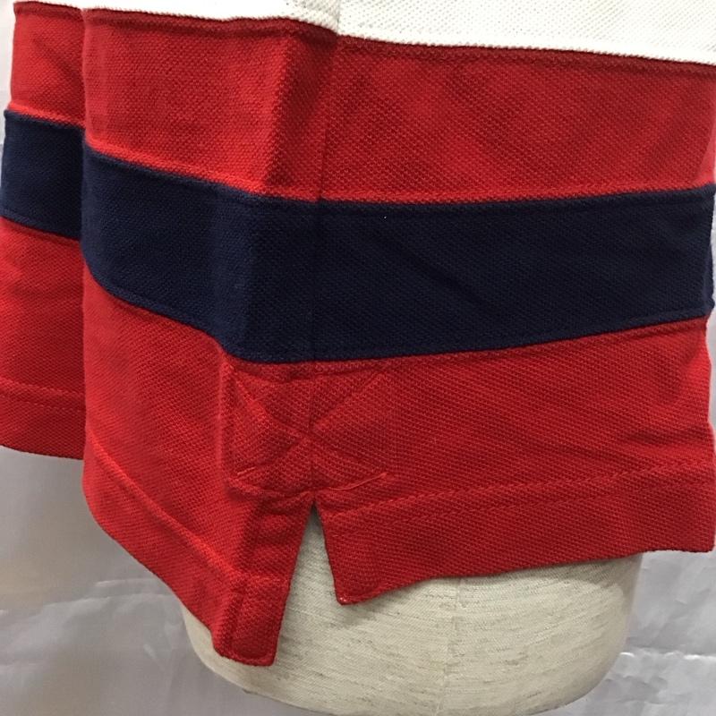 トミーヒルフィガー TOMMY HILFIGER ポロシャツ 半袖 半袖ポロシャツ 半袖カットソー カラーシャツ M ロゴ、文字 赤 / レッド / X 紺 / ネイビー /  メンズ USED 古着 中古 10111025