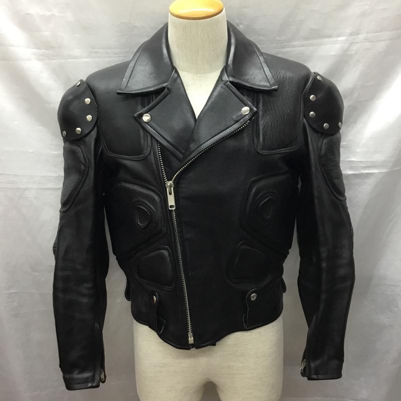 古着 USED ジャケット、上着 レザージャケット レザージャケット カジュアルジャケット ライダース ジップアップジャケット ヴィンテージ 古着 LL 無地 黒 / ブラック /  メンズ USED 古着 中古 10122401