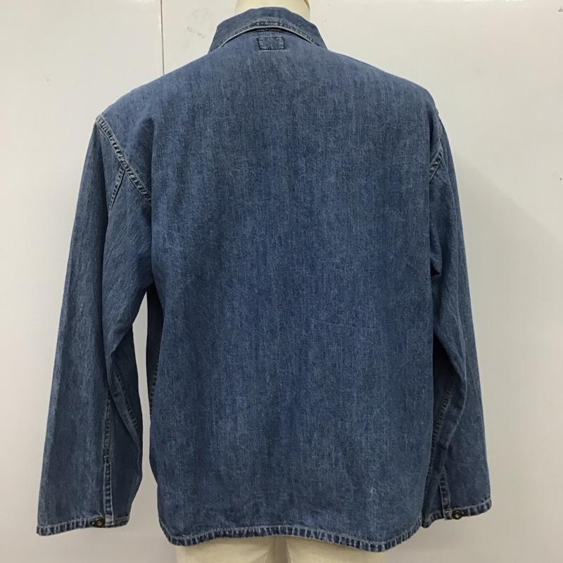 ネペンテス NEPENTHES シャツ、ブラウス 長袖 長袖シャツ デニムシャツ カジュアルシャツ カラーシャツ hoggs m-35タイプ S 無地 インディゴ / インディゴ /  メンズ USED 古着 中古 10120638