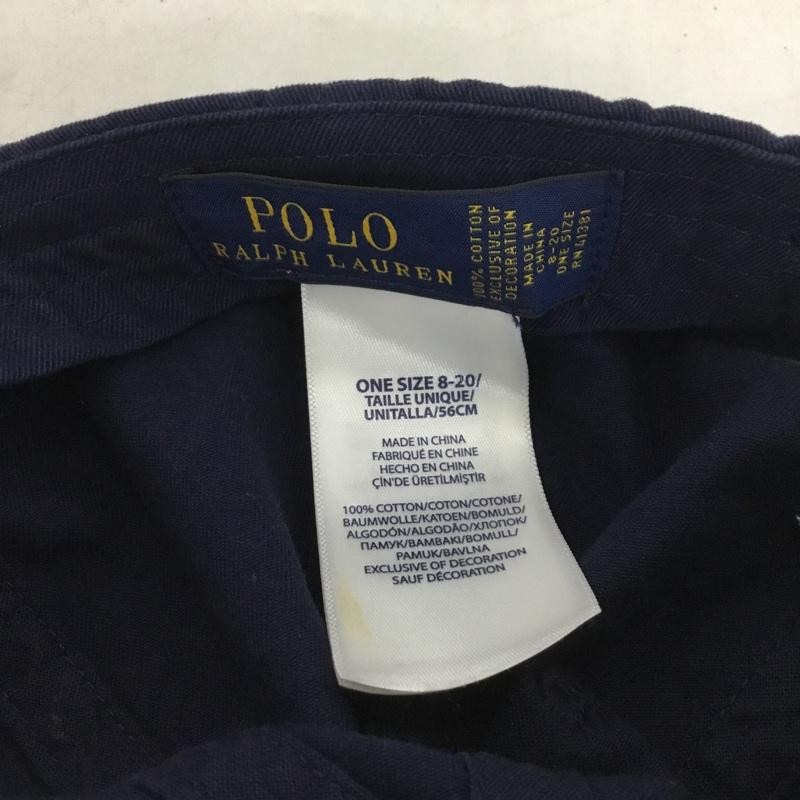 ポロラルフローレン POLO RALPH LAUREN 帽子 キャップ キッズ コットン ワンポイント 紺 / ネイビー /  ボーイズ USED 古着 中古 10137913
