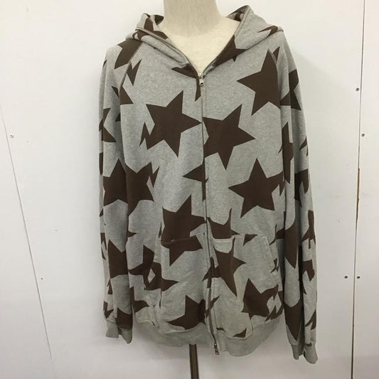 ベイプ BAPE パーカー 長袖 長袖パーカー フード付きパーカー プリントスウェット トレーナー XL ロゴ、文字 灰 / グレー / X 茶 / ブラウン /  メンズ USED 古着 中古 10107407