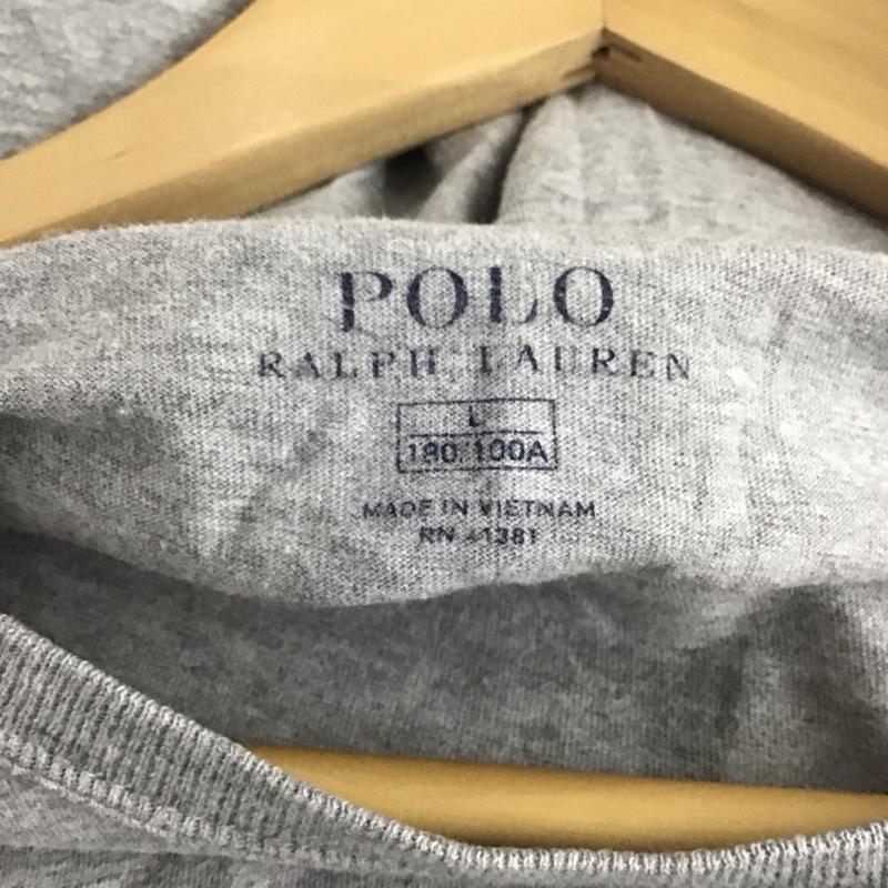 ポロラルフローレン POLO RALPH LAUREN Tシャツ 半袖 L ロゴ、文字 X プリント 灰 / グレー /  メンズ USED 古着 中古 10144903