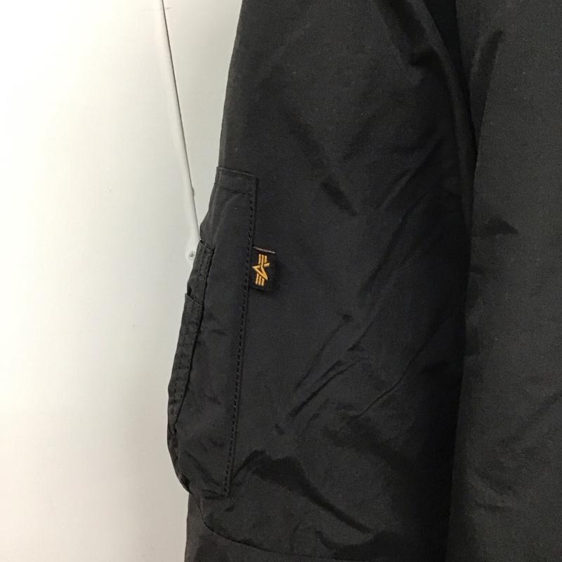 アルファインダストリー Alpha Industries ジャケット、上着 ジャンパー、ブルゾン TA0645-001 ミリタリージャケット 中綿ジャケット XL ワンポイント 黒 / ブラック /  メンズ USED 古着 中古 10118118