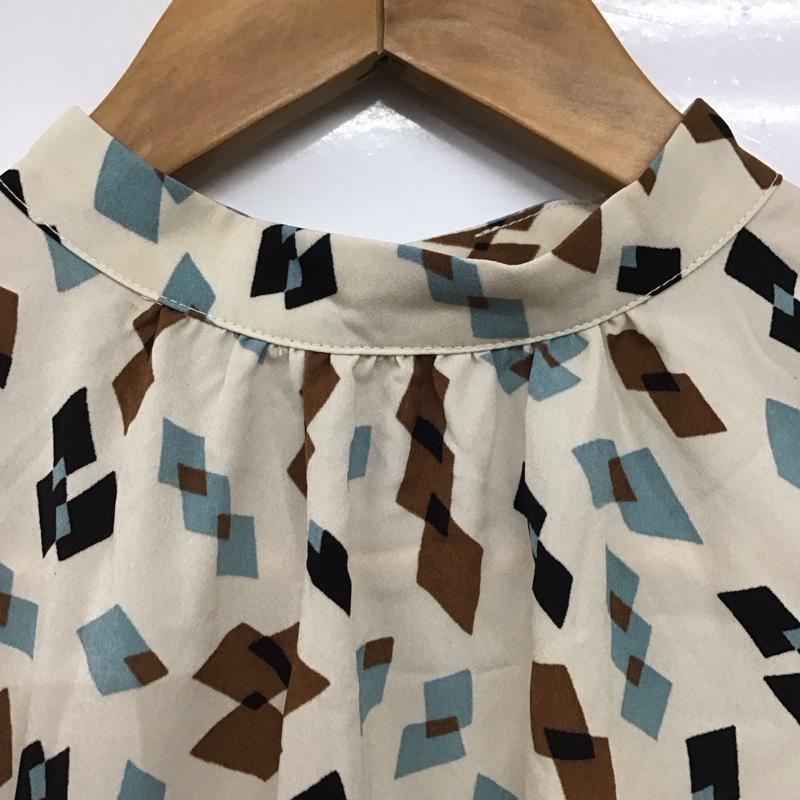 アズールバイマウジー AZUL BY MOUSSY ワンピース ロングスカート 250FAB33-164G MULTI PATTERN HIGH NECK OP レトロ 五分袖 幾何学柄 S 総柄 マルチカラー / マルチカラー /  レディース USED 古着 中古 10146502