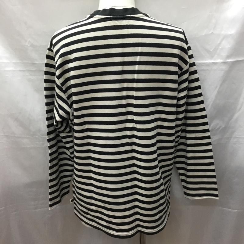 アベイシングエイプ A BATHING APE カットソー 長袖 長袖カットソー クルーネックカットソー ロングスリーブカットソー プリントTシャツ M ボーダー柄 黒 / ブラック / X ベージュ / ベージュ /  メンズ USED 古着 中古 10114788