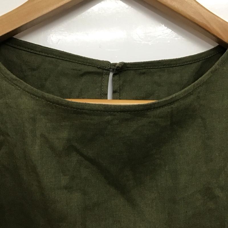 アダムエロペ ADAM ET ROPE  カットソー 半袖 FREE 無地 カーキ / カーキ /  レディース USED 古着 中古 10146782