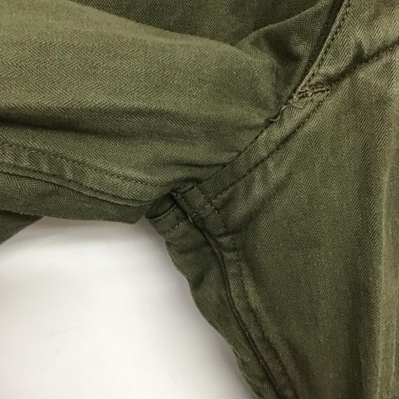 ミリタリー ミリタリー パンツ ワークパンツ、ペインターパンツ ミリタリーパンツ ワイドパンツ カジュアルパンツ フランス軍 M-47 31インチ 無地 カーキ / カーキ /  メンズ USED 古着 中古 10143445