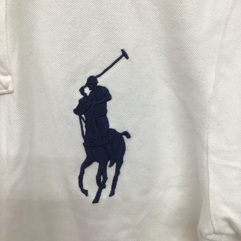 ポロラルフローレン POLO RALPH LAUREN ポロシャツ 半袖 半袖ポロシャツ カラーシャツ 半袖カットソー M ロゴ、文字 白 / ホワイト /  メンズ USED 古着 中古 10146834