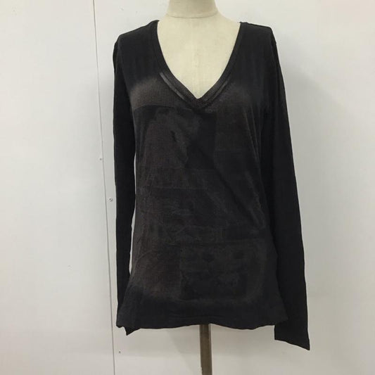 ディーゼル DIESEL Tシャツ 長袖 Vネック S  黒 / ブラック /  レディース USED 古着 中古 10112335