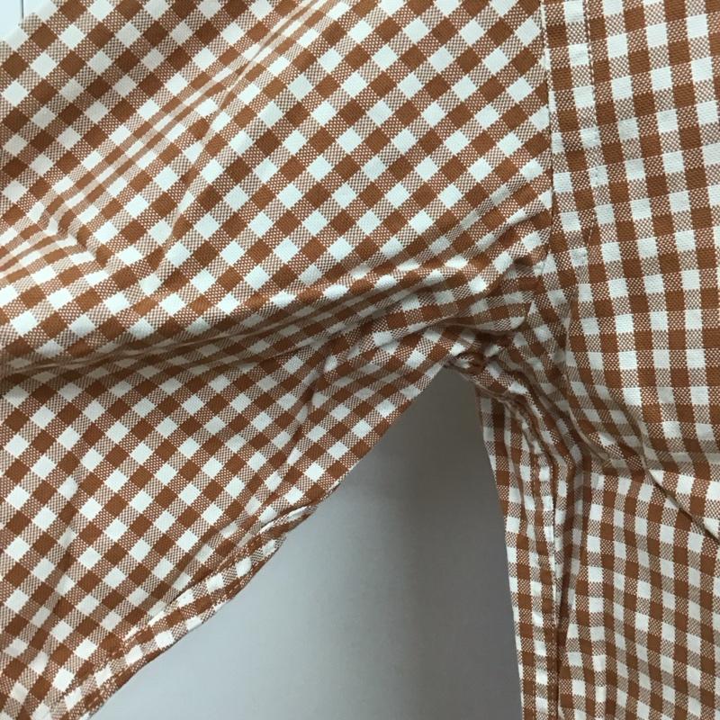 エディーバウアー Eddie Bauer シャツ、ブラウス 長袖 ボタンダウン 胸ポケット S チェック 白 / ホワイト / X 茶 / ブラウン /  メンズ USED 古着 中古 10112916