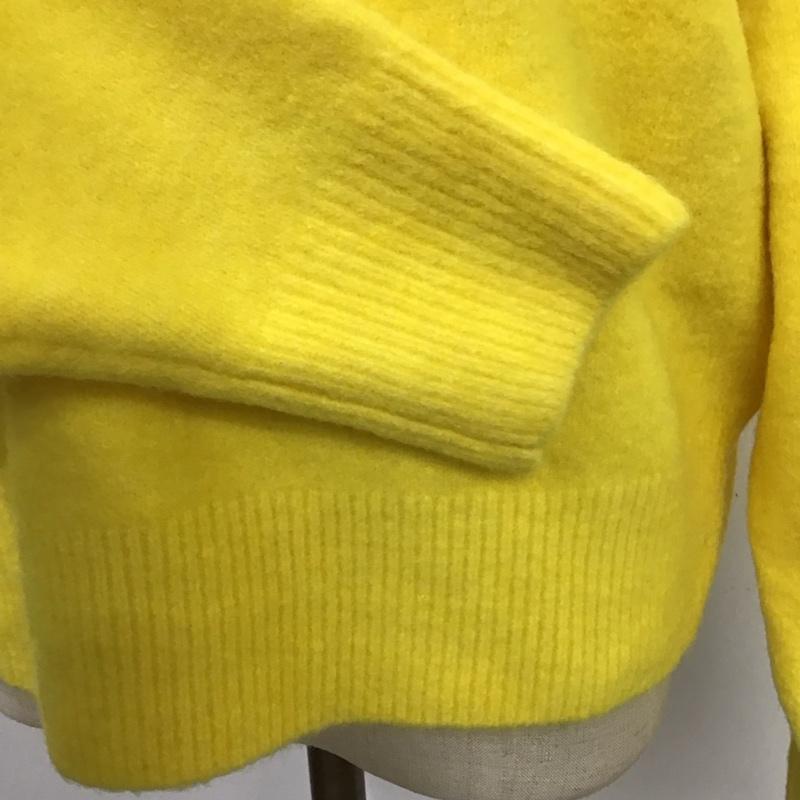 ザラ ZARA ニット、セーター 長袖 2142 201 300 Vネック S 無地 黄 / イエロー /  レディース USED 古着 中古 10119602