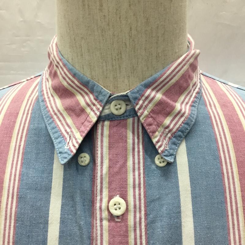 ドッカーズ DOCKERS シャツ、ブラウス 半袖 半袖シャツ カラーシャツ 半袖カットソー ストライプシャツ M ストライプ マルチカラー / マルチカラー /  メンズ USED 古着 中古 10120693