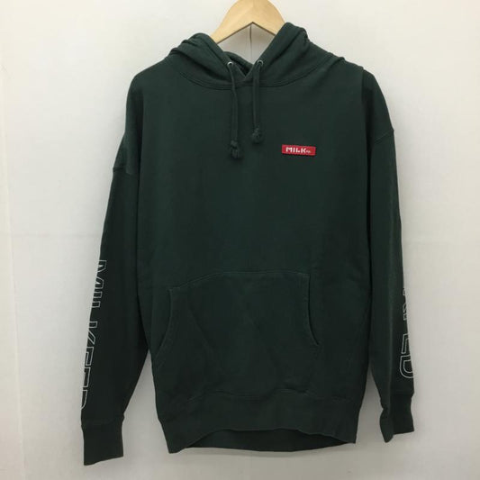 ミルクフェド MILKFED. パーカー 長袖 FREE ロゴ、文字 緑 / グリーン /  レディース USED 古着 中古 10138267