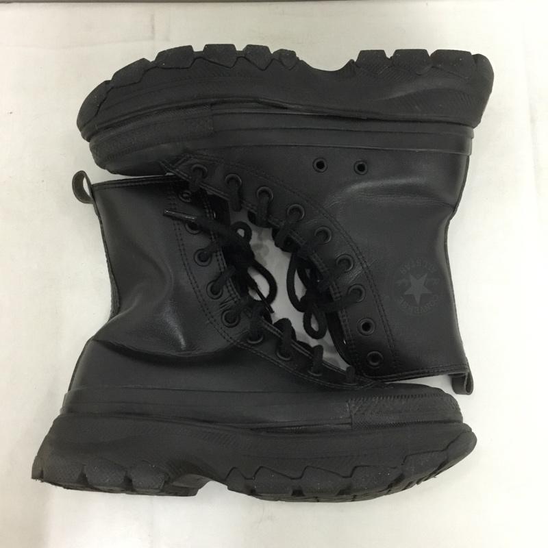 コンバース CONVERSE スニーカー スニーカー 1SD544 ALL STAR R TREKWAVE SL SHIN-HI 23.5cm 厚底 23.5cm ロゴ、文字 黒 / ブラック /  レディース USED 古着 中古 10148635