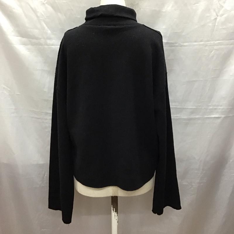 ザラ ZARA ニット、セーター 長袖 0264 430 800 ハイネック タートルネック M 無地 黒 / ブラック /  レディース USED 古着 中古 10118405