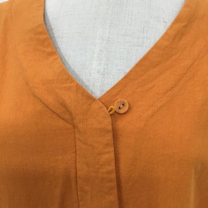 アビトーキョー ABITOKYO ワンピース ひざ丈スカート FREE 無地 橙 / オレンジ /  レディース USED 古着 中古 10106129