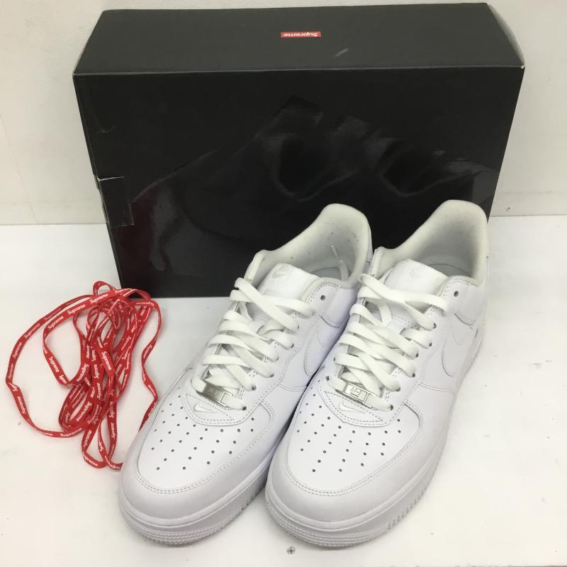 ナイキ NIKE スニーカー スニーカー AIR FORCE1 LOW SUPREME エアフォース１　シュプリーム CU9225 100 28.0cm ロゴ、文字 白 / ホワイト /  メンズ USED 古着 中古 10109018