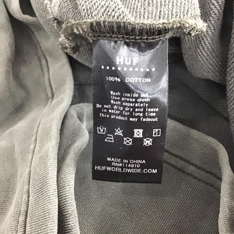 ハフ HUF ポロシャツ 半袖 半袖ポロシャツ カラーシャツ 半袖カットソー L ロゴ、文字 灰 / グレー /  メンズ USED 古着 中古 10133618