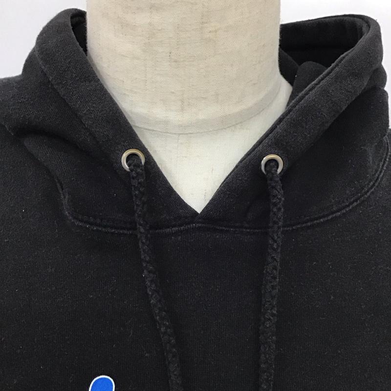 ステューシー STUSSY パーカー 長袖 長袖パーカー フード付きパーカー プリントスウェット トレーナー L ロゴ、文字 黒 / ブラック /  メンズ USED 古着 中古 10117654