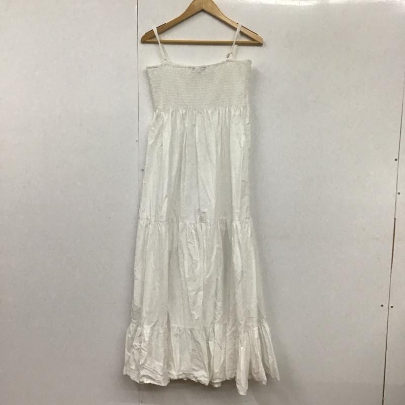 ザラ ZARA ワンピース ロングスカート M 無地 白 / ホワイト /  レディース USED 古着 中古 10131482