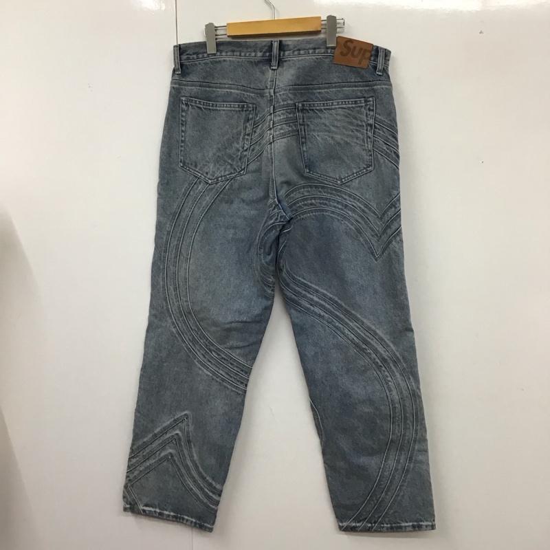 シュプリーム Supreme パンツ デニム、ジーンズ 24SS SLogoLooseFitJean デニムパンツ ワイドパンツ 34 ロゴ、文字 インディゴ / インディゴ /  メンズ USED 古着 中古 10115393