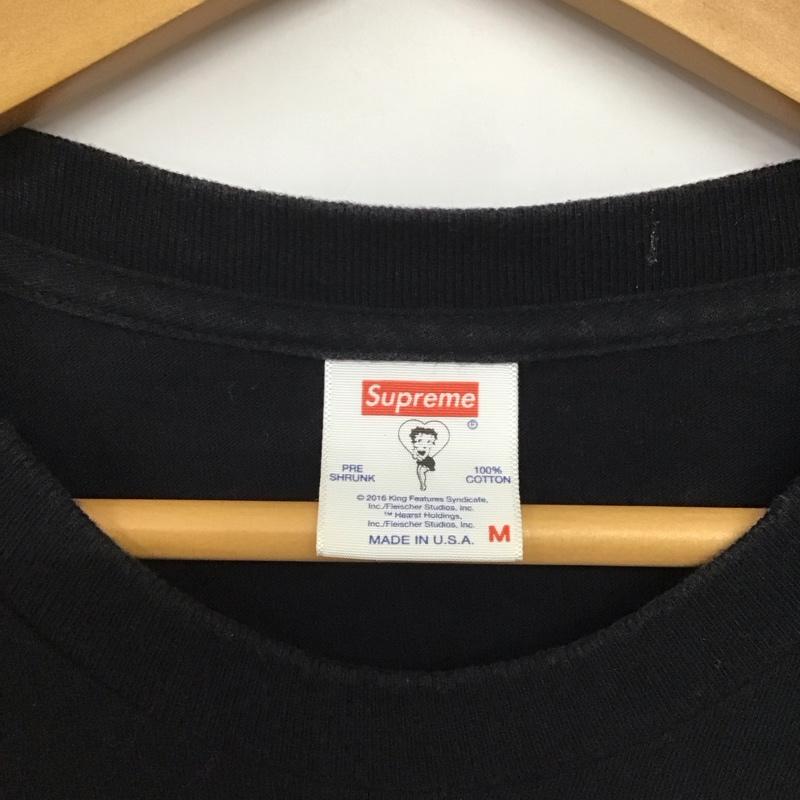 シュプリーム Supreme Tシャツ 半袖 16SS BettyBoopTee プリントTシャツ M プリント 黒 / ブラック /  メンズ USED 古着 中古 10145001