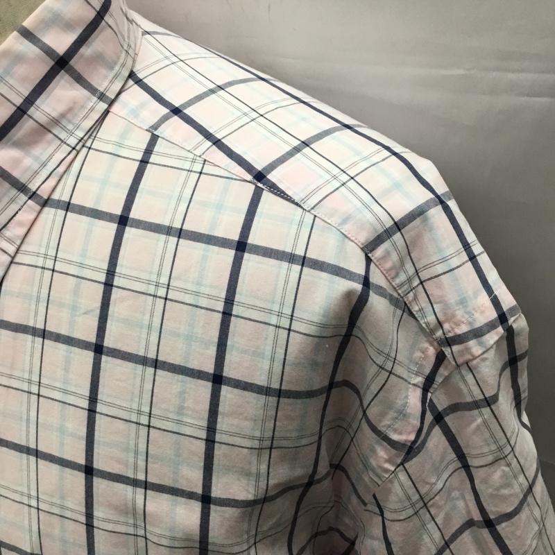 ノーティカ NAUTICA シャツ、ブラウス 半袖 NMW61002S ボタンダウン チェック L ワンポイント 桃 / ピンク / X 白 / ホワイト / X 紺 / ネイビー / X 水色 / ライトブルー /  メンズ USED 古着 中古 10109630