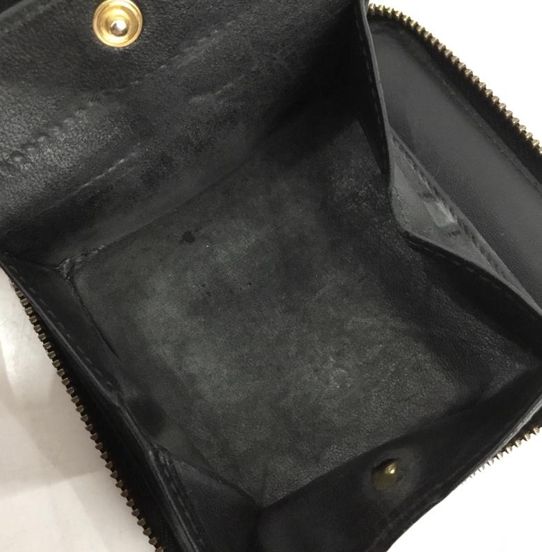 コムデギャルソン COMME des GARCONS 財布 二つ折り ラウンドファスナー ロゴ、文字 黒 / ブラック /  メンズ USED 古着 中古 10130243