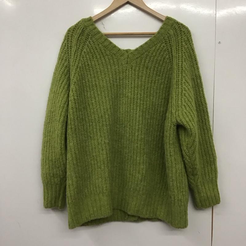 フリークスストア FREAK S STORE カーディガン 長袖 長袖カーディガン 前ボタン ニットカーディガン FREE 無地 薄緑 / ライトグリーン /  レディース USED 古着 中古 10145470