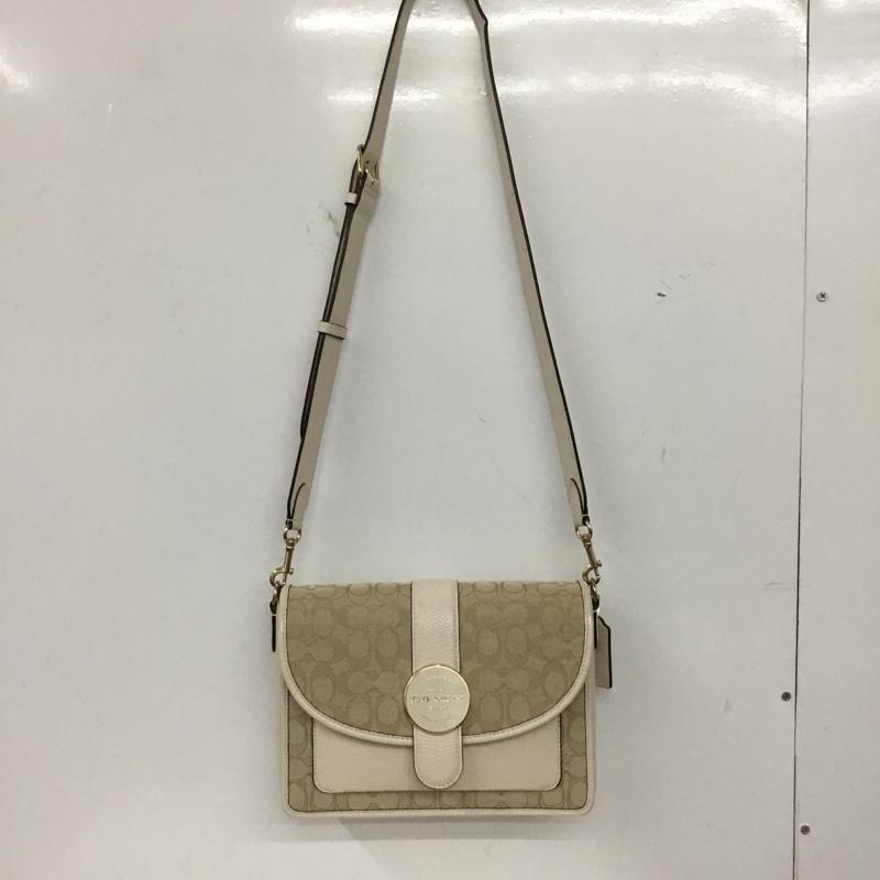 コーチ COACH ショルダーバッグ ショルダーバッグ C8307 ロニー クロスボディ シグネチャー ジャカード ロゴ、文字 ベージュ / ベージュ /  レディース USED 古着 中古 10149477